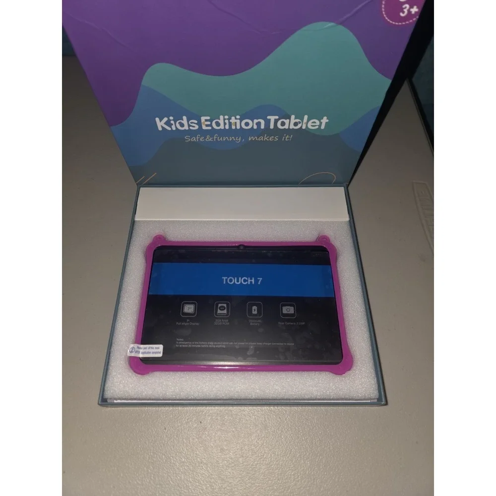 TOUCH 7 Kids Tablet 7in 32GB Android Wi-Fi Unlocked Pink Touchscreen Camera